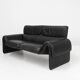 Iconic black leather DS-2011 sofa by De Sede, Switzerland ca. 1980