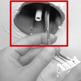 Fisher brass and amber glass pendant light 1960