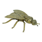Vintage Copper Plated Fly Ashtray Figurine Italy Sixties