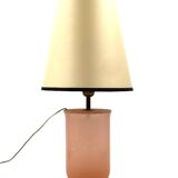 Mid Century Modern Pink Murano Glass Table Lamp Base, Italy, 1950s