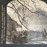 Old photography stereo, stereograph, luxury albumine 1903 Lake Lucerne, Switzerland