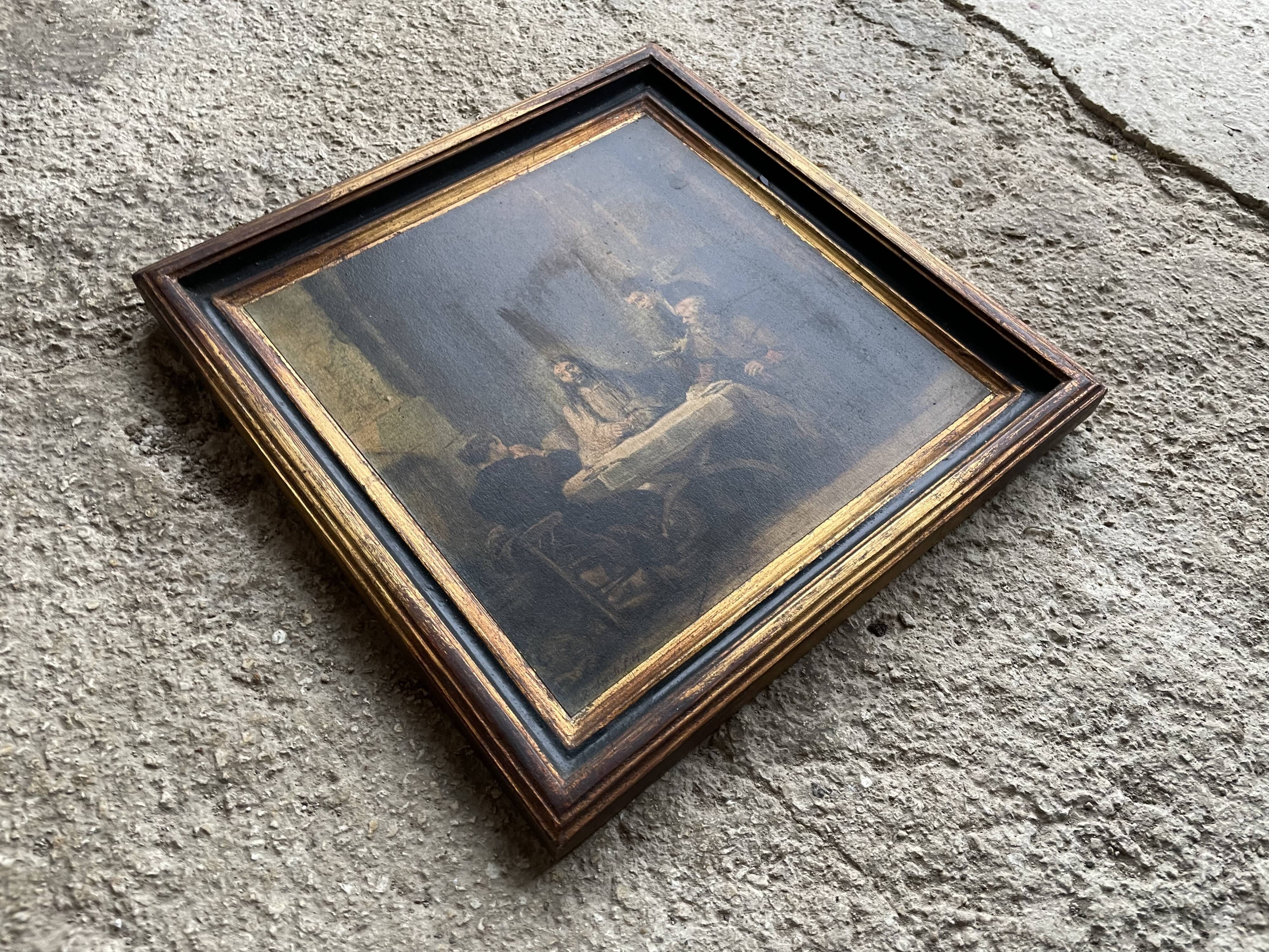 Old gilded wooden frame