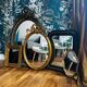 Large antique oval mirror