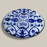 Ibiza blue porcelain dish - Baroque decoration