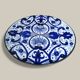 Ibiza blue porcelain dish - Baroque decoration