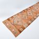 Brunt Orange Turkish Vintage Runner Rug, 85x388Cm