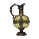 Nineteenth Renaissance style ewer in glass green and brass