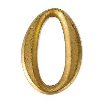 Lettre d'enseigne "O" art déco en bois