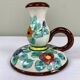 Decorated ceramic candle holder