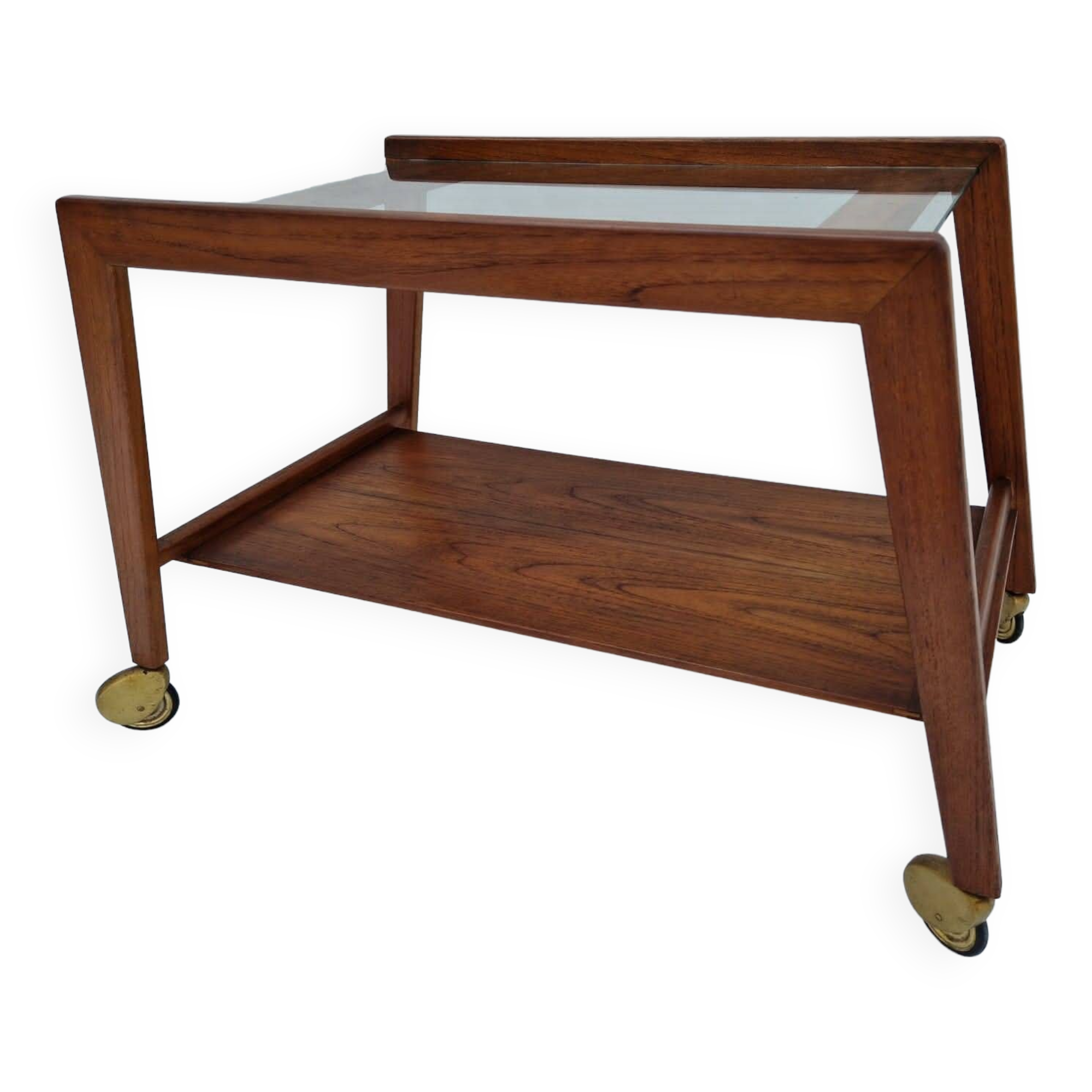 Table basse scandinave sur roulettes, 1960