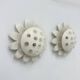 Set of 2 Emil Stejnar wall lamps with flower crystals, 1950s Vienna