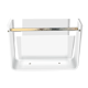 Transparent Plexiglas magazine holder and 1970 vintage brass handle