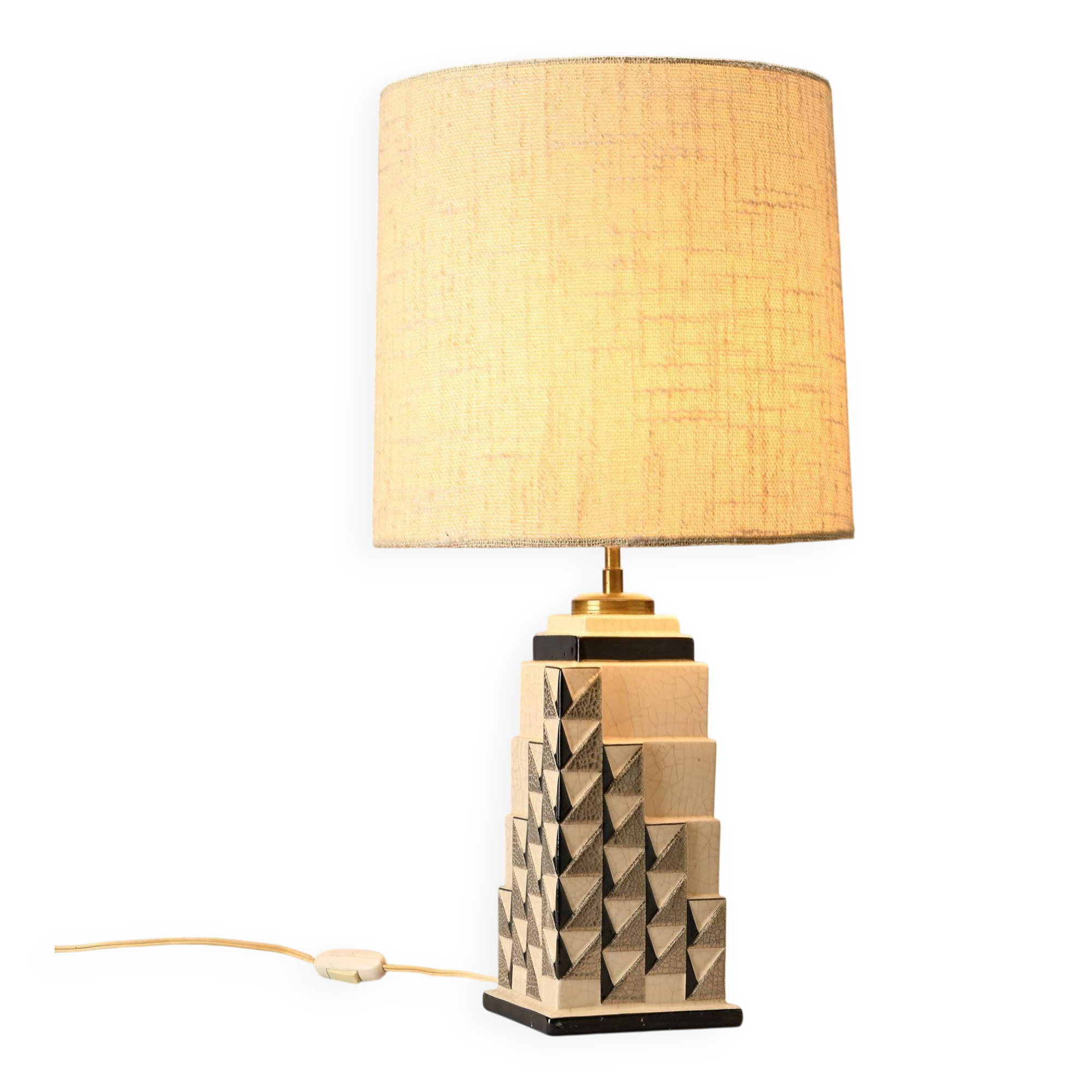 Ceramic lamp, Charles Harva, France, circa 1930