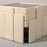Gianfranco Frattini stacking tables for Cassina – original off-white lacquer