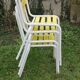 garden or terrace table and 4 painted metal chairs