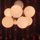 Lampadaire spoutnik à 9 feux chrome et opaline  space age année 70