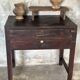 Meuble de métier ancien indonésien en teck à deux tiroirs H80,5 L79,5x51