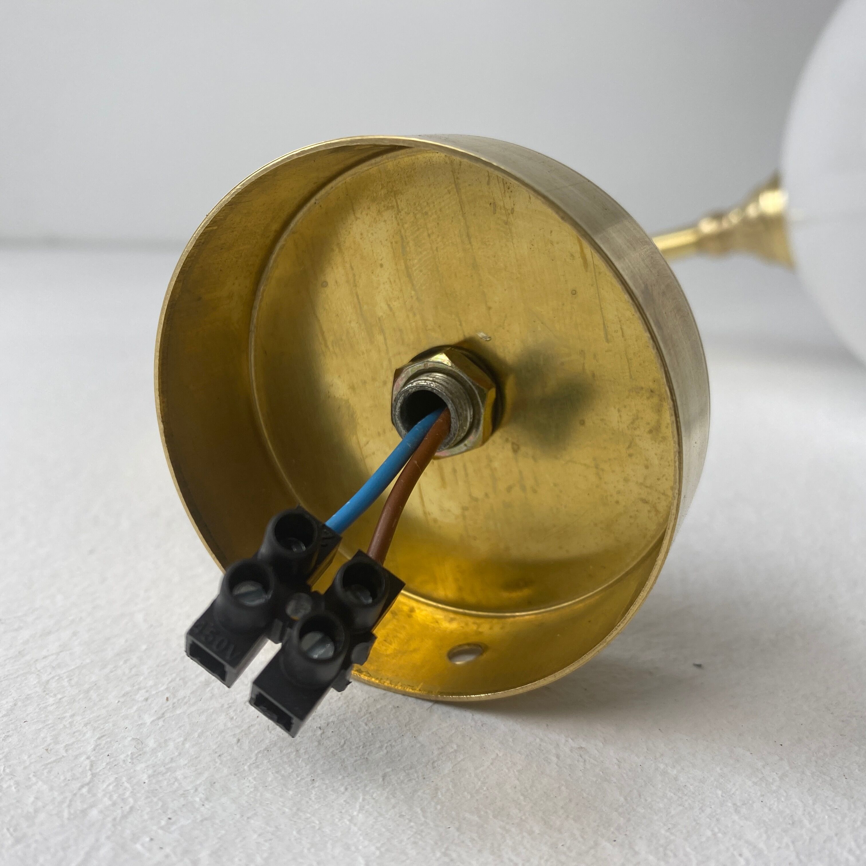 Old vintage curve opal wall lamp