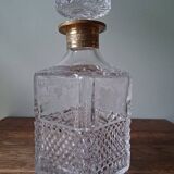 Carafe en cristal et laiton doré