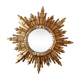 Mirror sun in wood gold and silver 64.5 x 64.5 cm