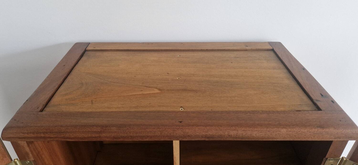 1950s handcrafted cabinet - Solid mahogany wood - Unique piece