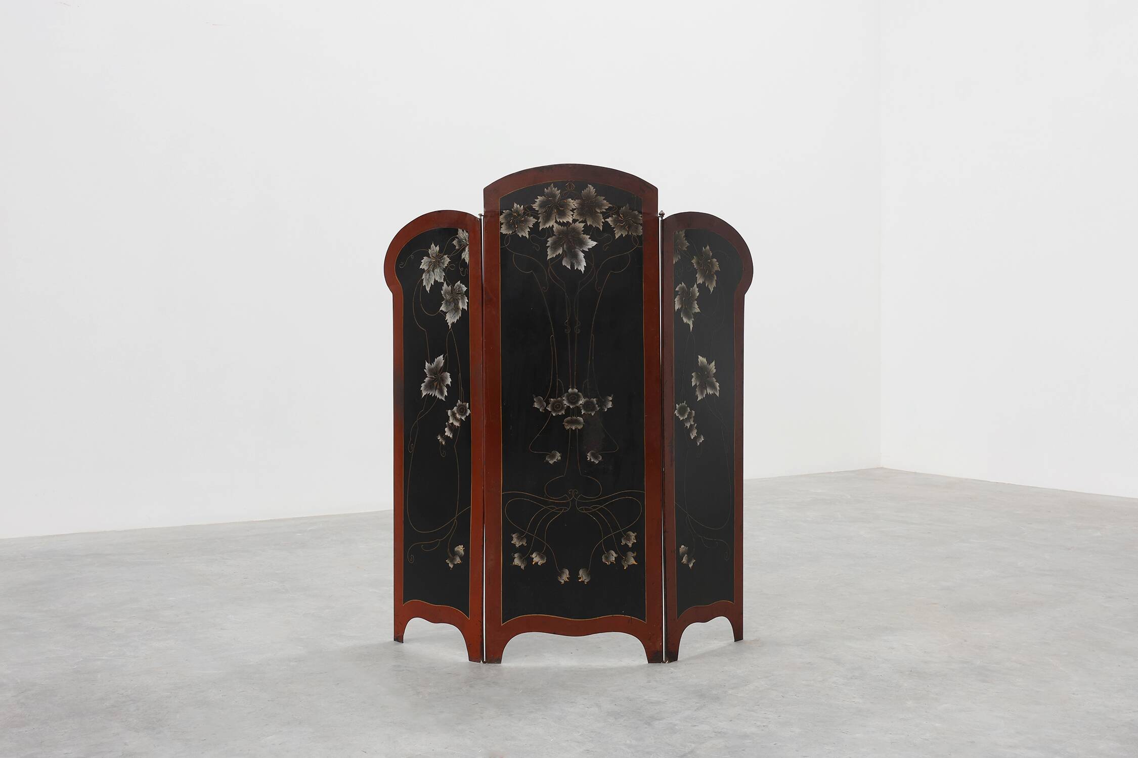 Art Nouveau Three-Panel Metal Firescreen, France ca. 1910