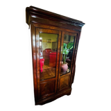 Vitrine en acajou et loupe d’orme