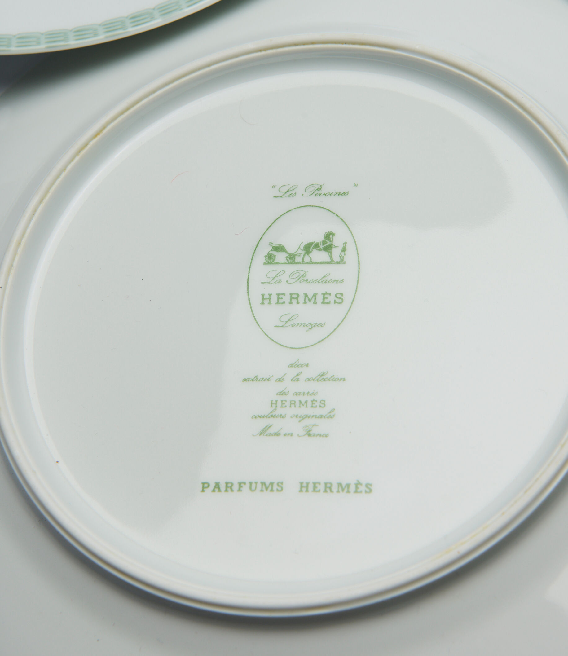 4 plates Hermès Peonies 25cm