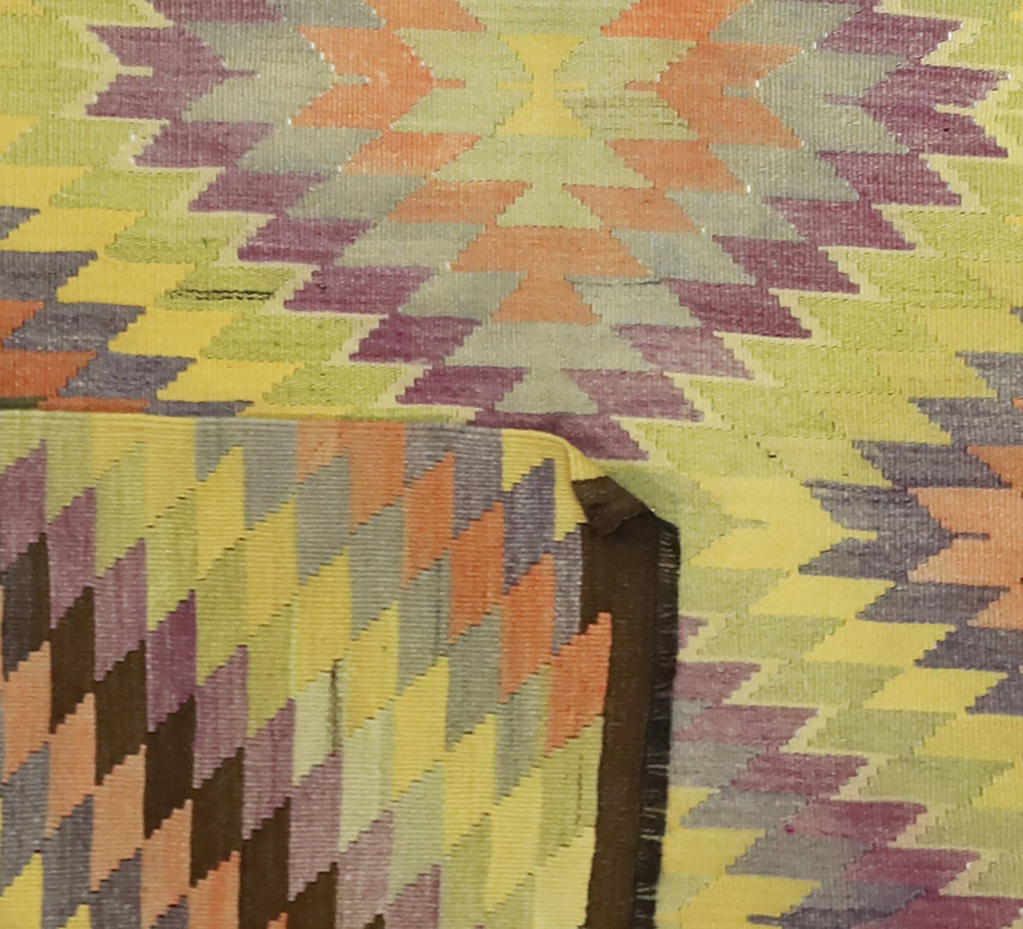 Vintage Turkish Kilim Coloured 163x298 cm Handwoven Bohemian Spirit