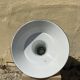 Three industrial suspensions in black and white enamelled sheet metal large format