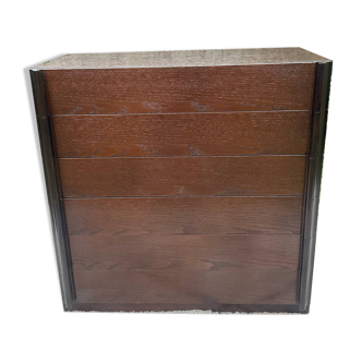 Vintage wooden and teak chest of drawers from the 70s-80s.