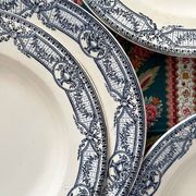 5 assiettes creuses terre de fer « Directoire » Salins