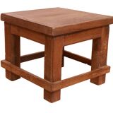 Old small Burmese teak workshop bedside table