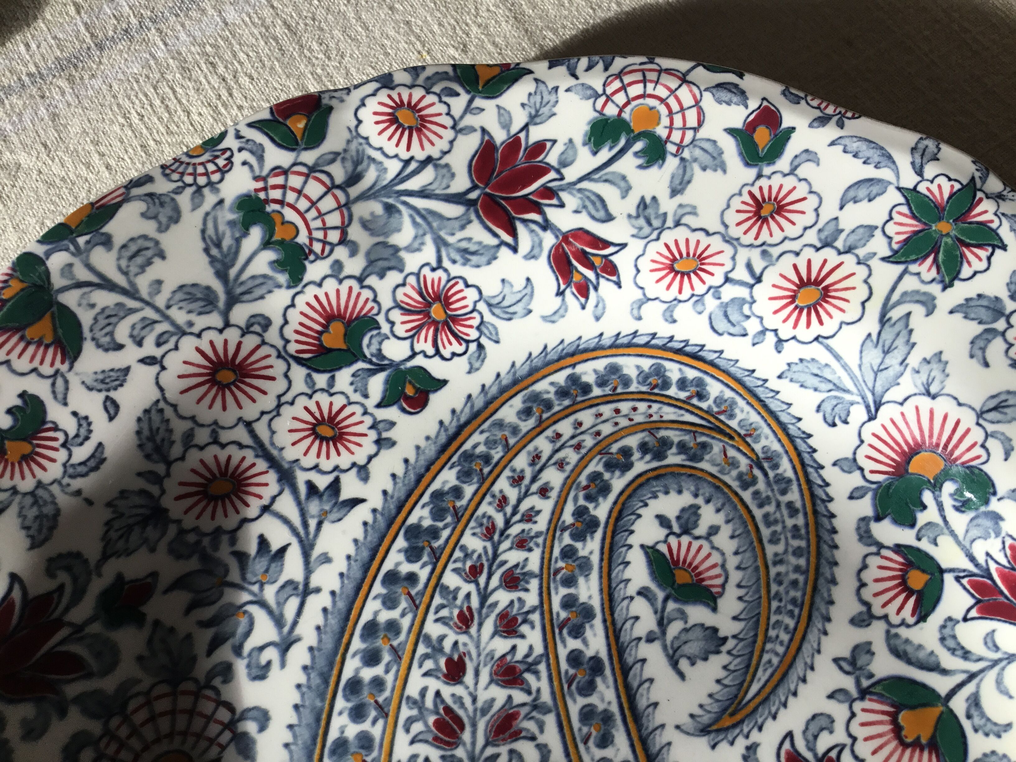 Gien earthenware plate