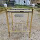 Vintage single bed and nightstand in gilded brass