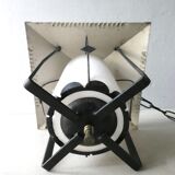 Lantern suspension in black metal and opaline of the 50s