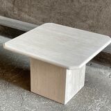 Square travertine coffee table, 1960s