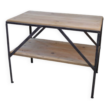 Petite table d’appoint industrielle 1970s