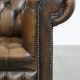 Fauteuil Chesterfield vintage en cuir de vache anglais
