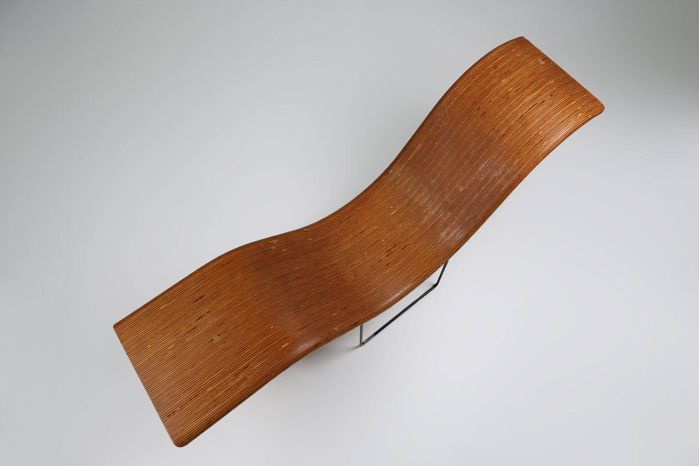Mid-Century Stack-Laminated Lounge Chair by Tiller Lesser, Germany, 1990s