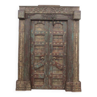 Old Indian Door in Old Teak