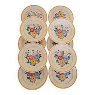 10 HBC Choisy le Roi dinner plates