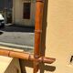 Antique bamboo style mirror mercury glass vintage solid wood