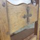 Monastery table with Occitan cross + 4 chairs - 20th century