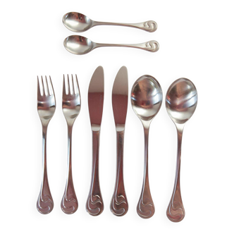Rosenthal cutlery set. Asimmetria. Bjorn Wiinblad for 4 (8 pieces)