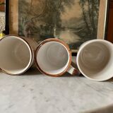 3 vintage stoneware mugs