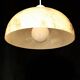 Art Deco pendant light in beige and vintage brown marble effect opaline glass