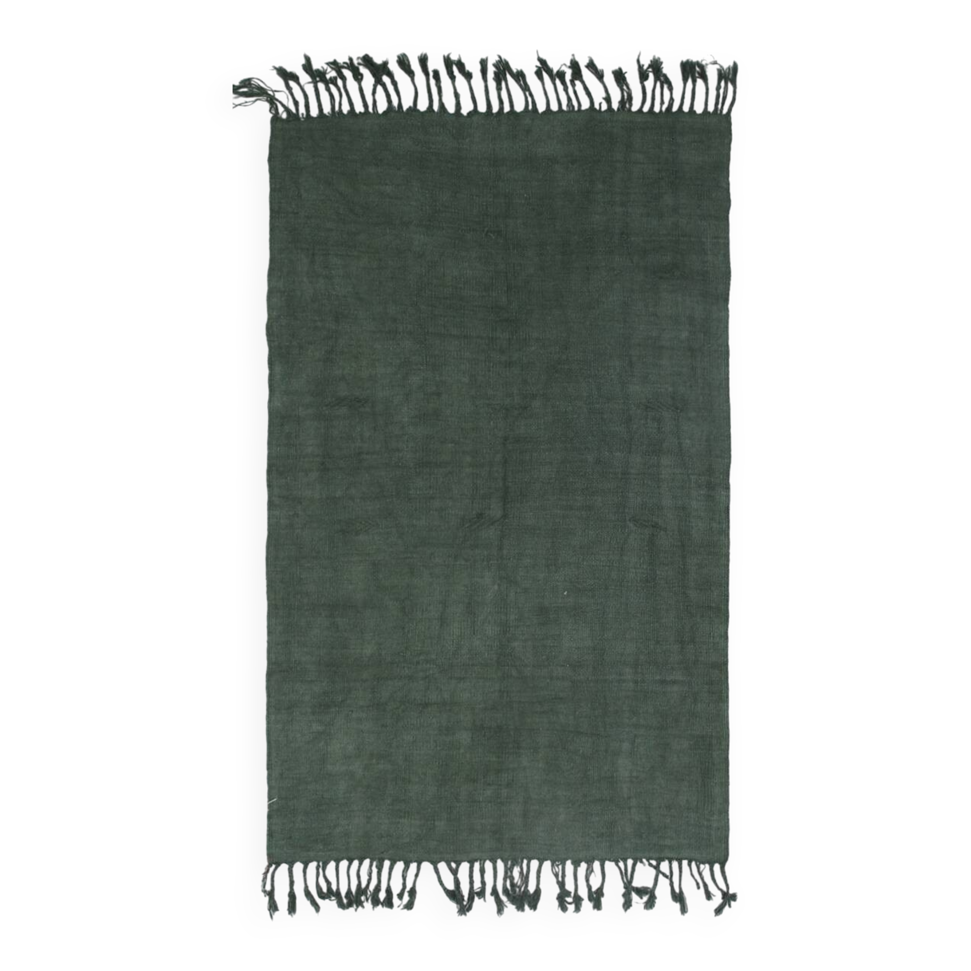 5x7 Green Turkish Kilim Rug, 142x229Cm