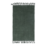 5x7 Green Turkish Kilim Rug, 142x229Cm