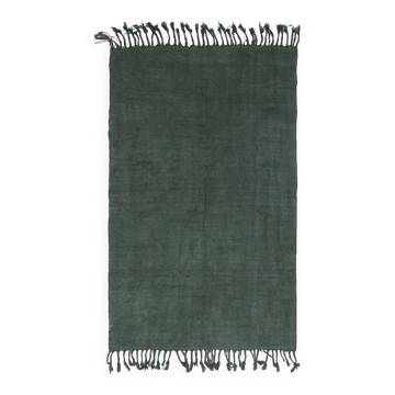 5x7 Green Turkish Kilim Rug, 142x229Cm